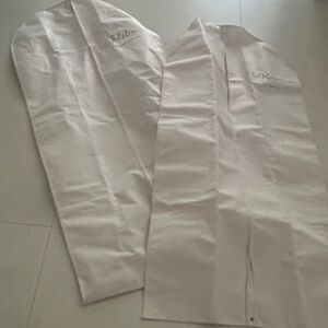2 Elegant Garment Bags. Extremely long and perfect for dresses.